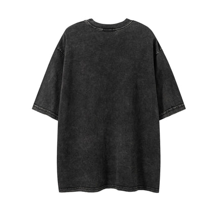 Printed Skull Loose Cotton Short Sleeve