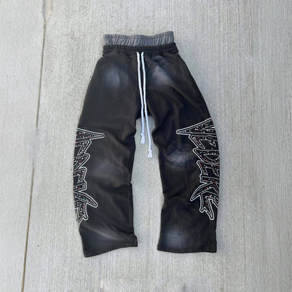 Loose-fitting Wide-leg Dual-waist Trousers For Sports