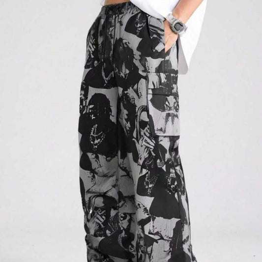Men's Japanese-style Retro Loose Straight-leg Casual Trousers