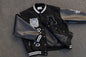 American-style Letter-embroidered Color-block Baseball Jacket For Men