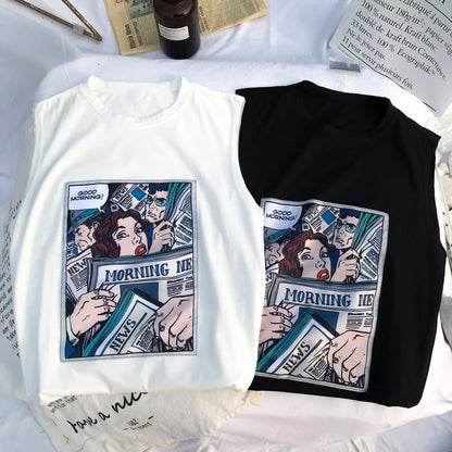 Hip-hop Harajuku Style Vest Loose Trend Waistcoat Sleeveless T-shirt