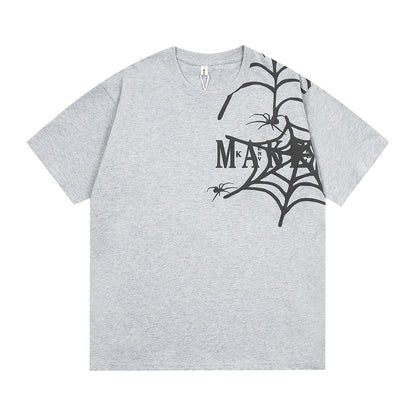 Dark Spider Web Printed Short Sleeve Men