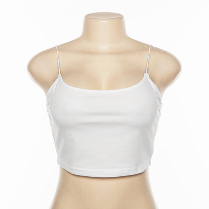 Women's Sling One-Shoulder  Back Slim-Fit Short Cropped Vest