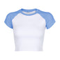 Color matching angel print short sleeve