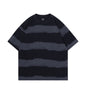 Tie-dye Washed Striped Short-Sleeve Mens Cotton T-Shirt