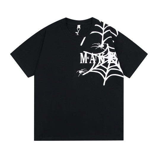 Dark Spider Web Printed Short Sleeve Men