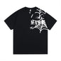 Dark Spider Web Printed Short Sleeve Men
