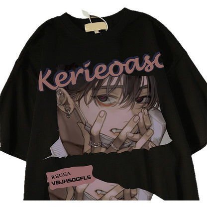 Men's Short-sleeve Cotton Printed T-shirt
