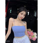 Solid Color String Inspirational Backless Sling European And American Outer Wear Sexy Midriff-baring Vest