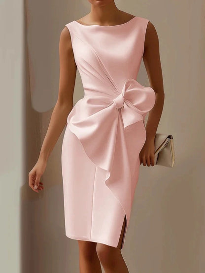 Bow-knot Fashion Sleeveless Midi Dress