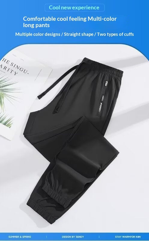 Quick-Drying Lightweight Loose-Fitting Anti-Mosquito Cool-Feel Casual Trousers