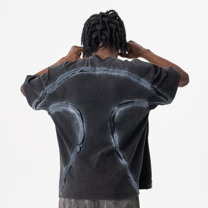 Design-forward Oversized Versatile Crewneck Short-sleeve Top