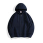 Solid-color Fleece-lined Hoodie For Men And Women
