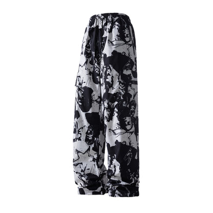 Men's Japanese-style Retro Loose Straight-leg Casual Trousers