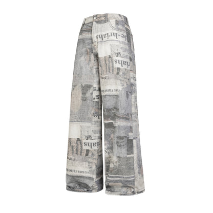 Men's Streetwear Trendy Brand Wide-Leg Couple Trousers