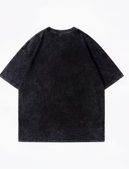 Fashionable Vintage T-shirt With A Printed Wool Blend