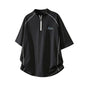 Men's Sporty Loose Half-Zip Short-Sleeve T-Shirt