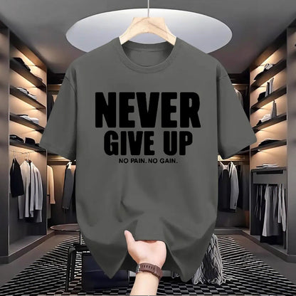 Casual Letter-print Crew-neck Versatile Short-sleeve Top