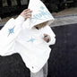 High-Street Embroidered Loose-Fit Hoodie Coat