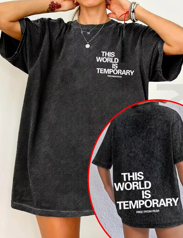 Fashionable Vintage T-shirt With A Printed Wool Blend