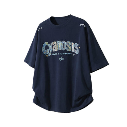 Embroidered Patch Cotton Short-Sleeve T-Shirt For Men
