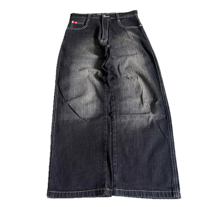 Mens Straight-leg Wide-leg Relaxed-fit Jeans