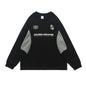 Retro Raglan Stitching Design Long-sleeved T-shirt Men Autumn Winter Coat