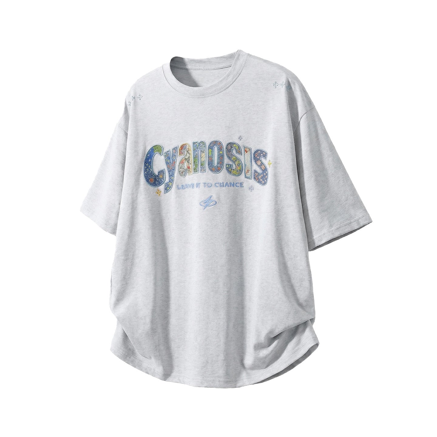 Embroidered Patch Cotton Short-Sleeve T-Shirt For Men