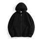 Solid-color Fleece-lined Hoodie For Men And Women
