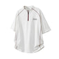Men's Sporty Loose Half-Zip Short-Sleeve T-Shirt