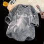 Short-sleeve Washed-and-distressed T-shirtbase Layer