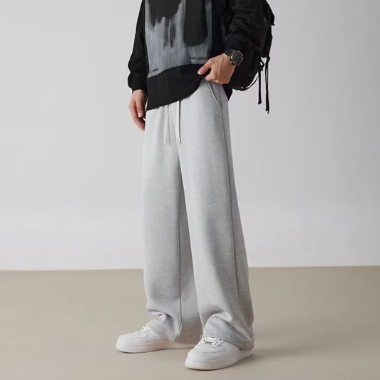 Wide-leg Sweatpants Mens Workwear Casual Long Pants