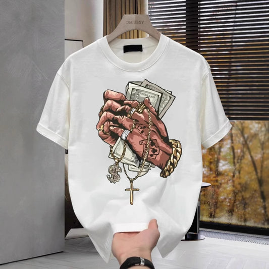 Boy's Printed Crewneck Short-Sleeve Loose T-Shirt