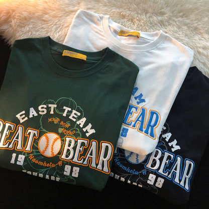 Men's Bear Couple Short-sleeved T-shirt