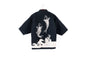 Japanese Traditional Koi Print Kimono Cardigan Thick Cotton Jacket Coat Outerwear Yukata Home Clothes Men Loose Pajamas