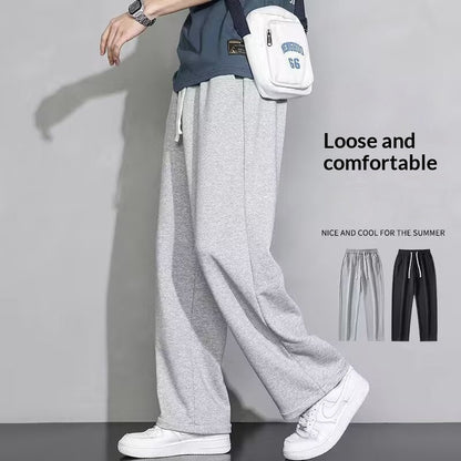 Wide-leg Sweatpants Mens Workwear Casual Long Pants