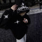 High-Street Embroidered Loose-Fit Hoodie Coat
