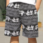 Summer Beach Pants Men's Loose Casual Fifth Pants Ice Silk High Elasticity Quick-drying