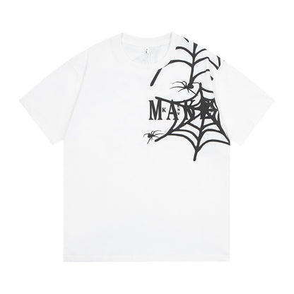 Dark Spider Web Printed Short Sleeve Men