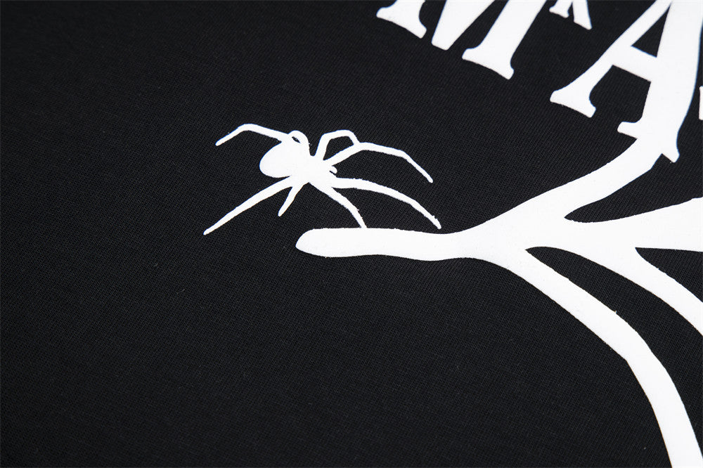 Dark Spider Web Printed Short Sleeve Men