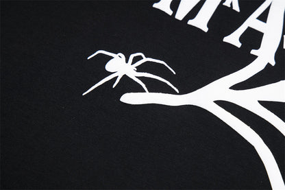 Dark Spider Web Printed Short Sleeve Men