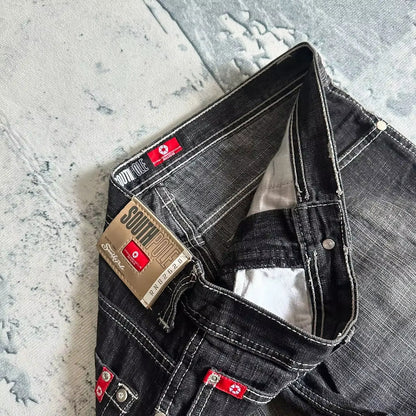 Mens Straight-leg Wide-leg Relaxed-fit Jeans