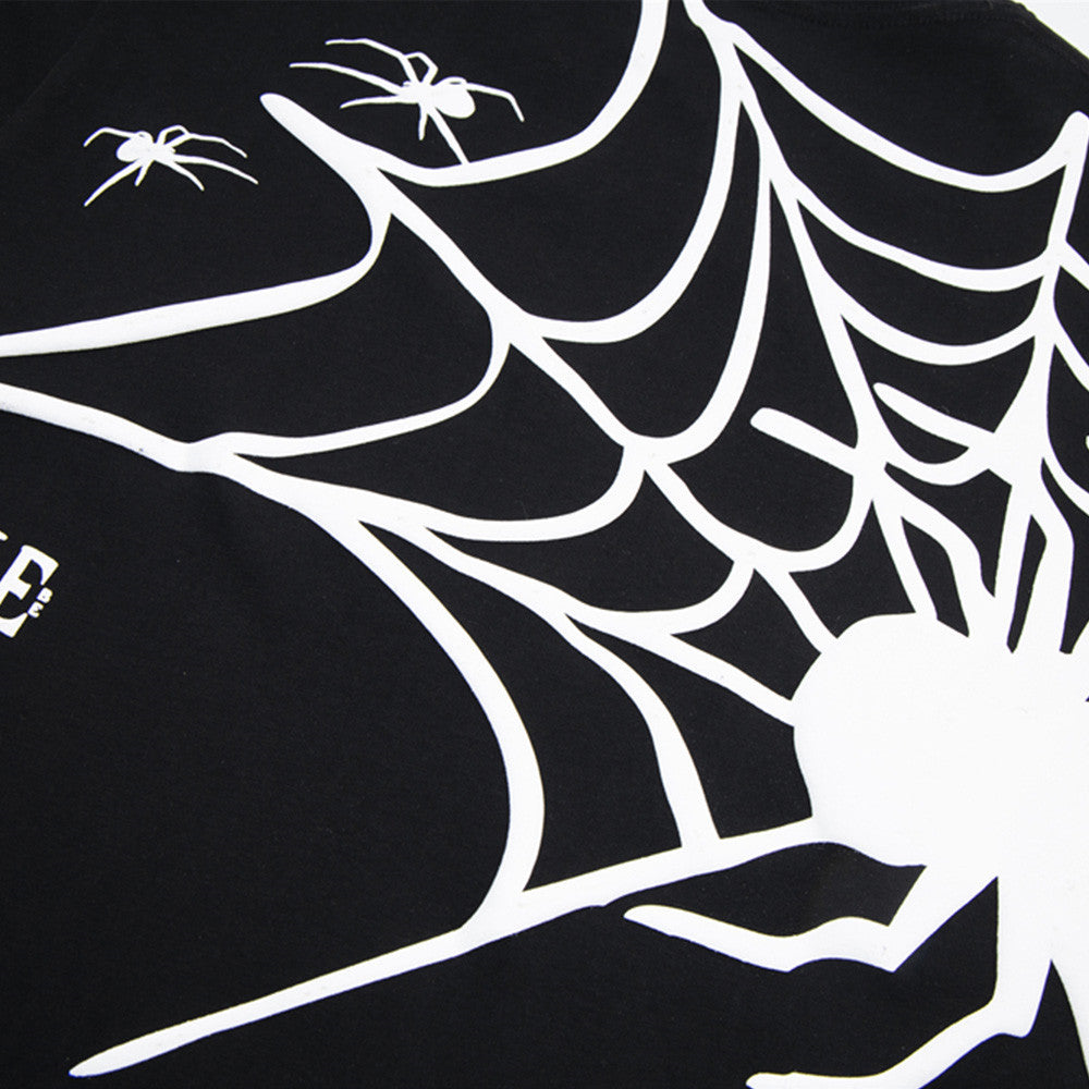 Dark Spider Web Printed Short Sleeve Men