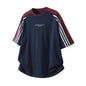 Pure Cotton Crew Neck Retro Raglan Short-sleeve T-shirt