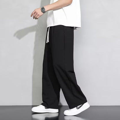 Wide-leg Sweatpants Mens Workwear Casual Long Pants