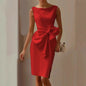 Bow-knot Fashion Sleeveless Midi Dress