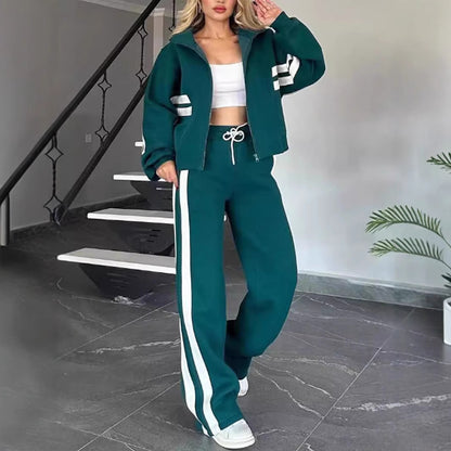 Fashion Two-piece Women's White Sports Suit Loose Sports Shirt Casual Pants Sets Sportswear Women Clothes Tracksuit Women Outfits