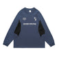 Retro Raglan Stitching Design Long-sleeved T-shirt Men Autumn Winter Coat