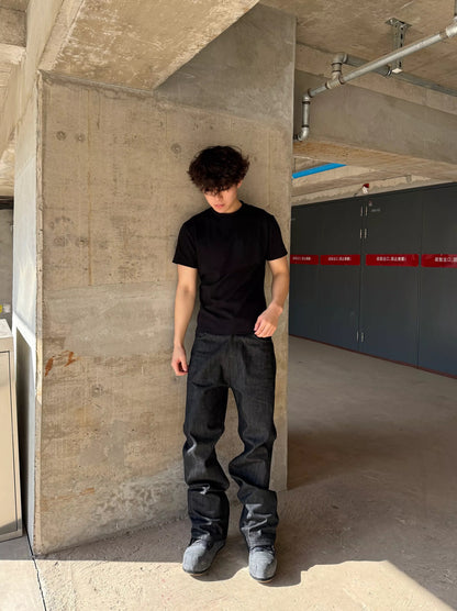Retro Black Acid-washed Bootcut Versatile Jeans