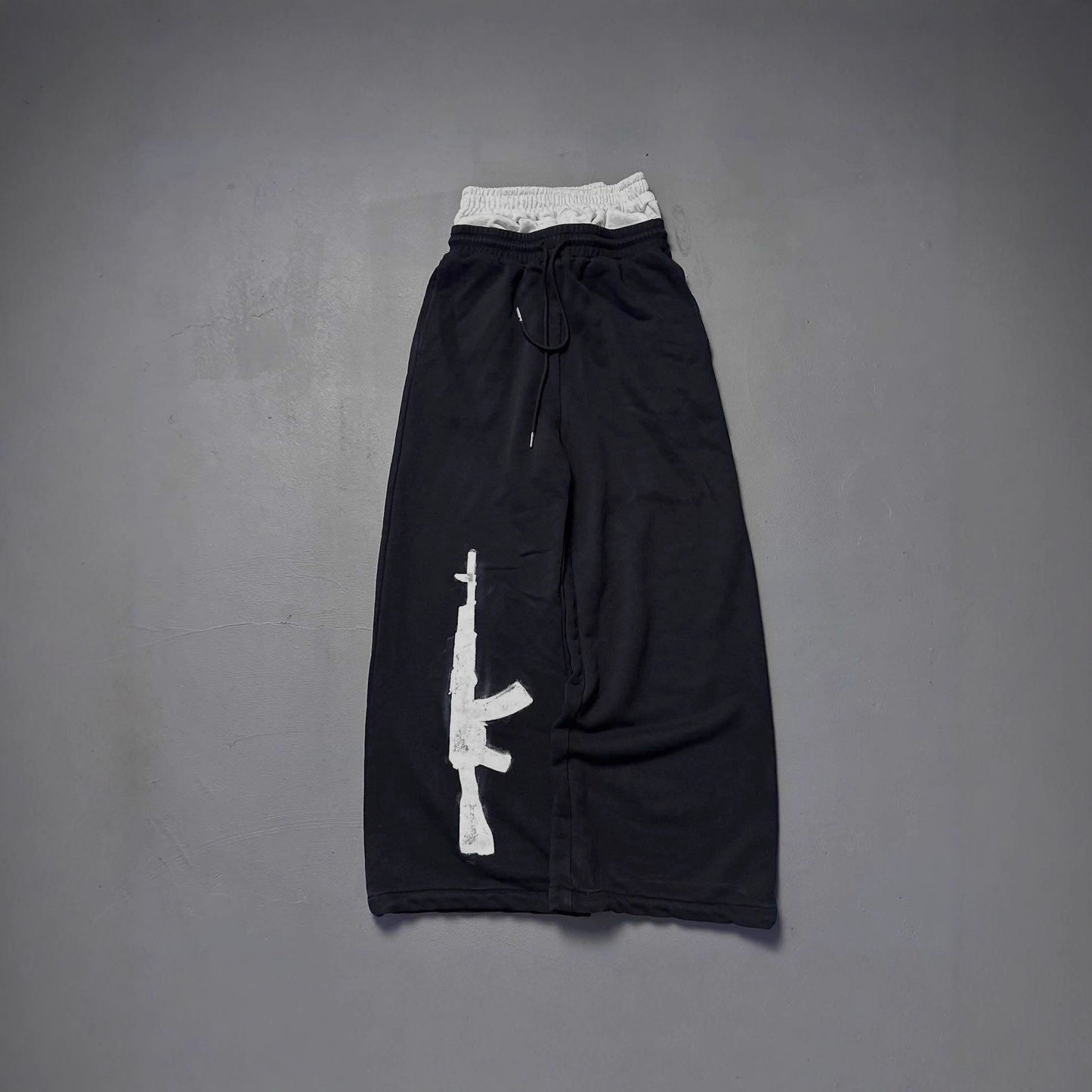 Retro Double-layer Waist Loose Casual Pants
